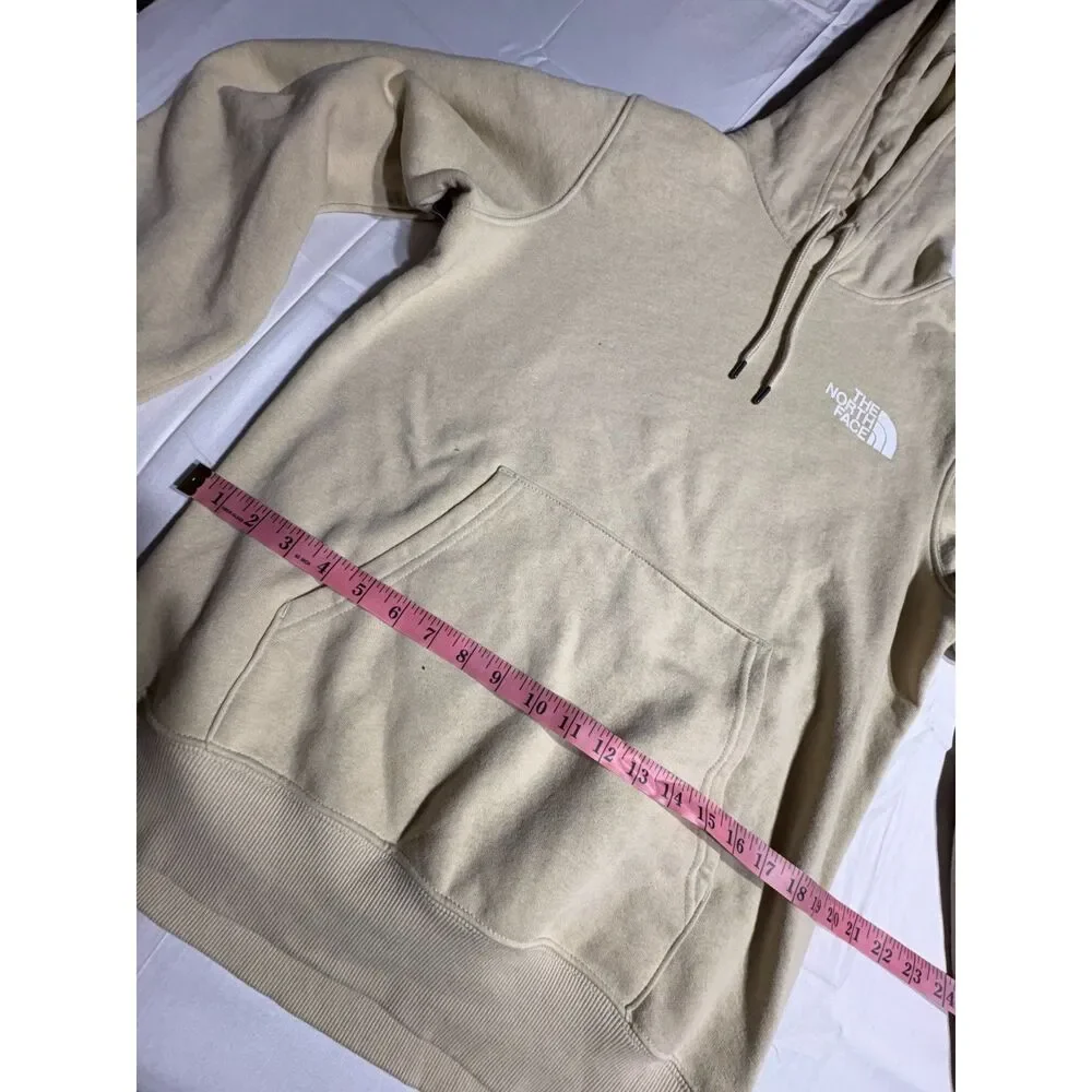 The North Face Mens Circular Design Camo Box Logo Hoodie Sand Beige Small